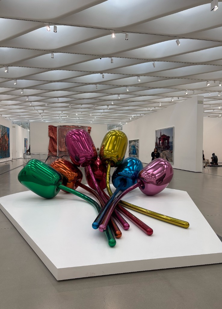 Jeff Koons Tulips sculpture at The Broad in Los Angeles