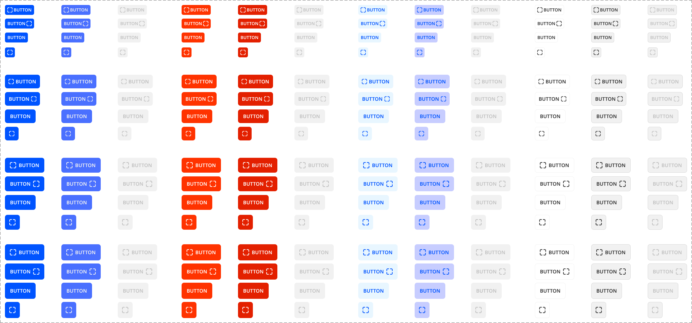 DailyMove button component variants and states