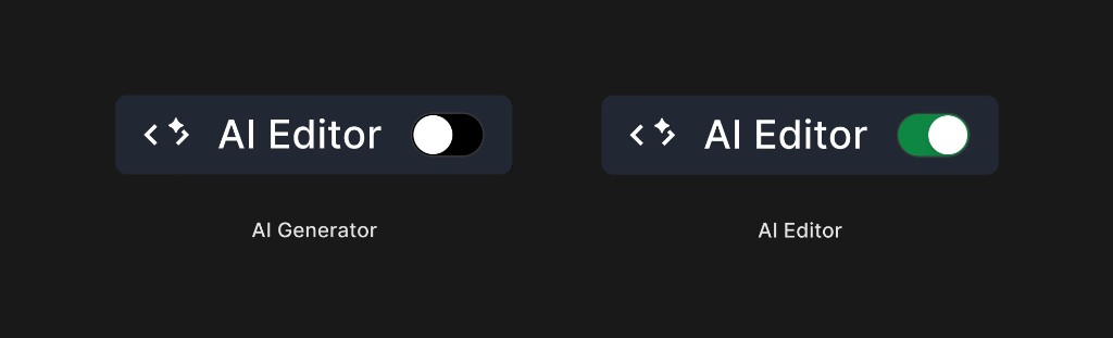 Built a Custom Toggle for Switching Between Generative and Highlight-Level AI — Before