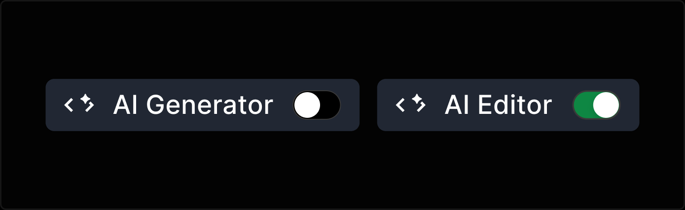 Built a Custom Toggle for Switching Between Generative and Highlight-Level AI — Before