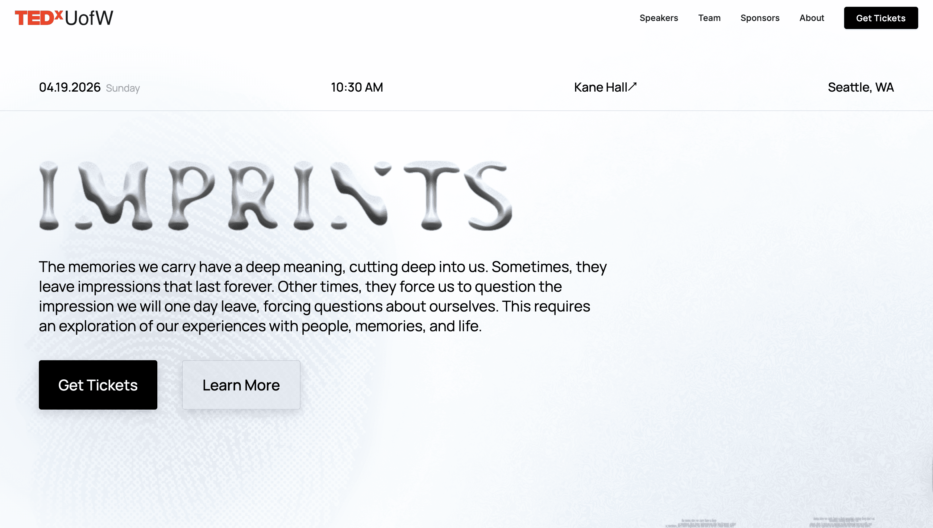 TEDxUofW website